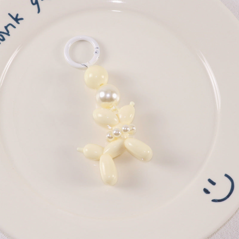 Wholesale Pearl 3D Doll Puppy Acrylic Keychain